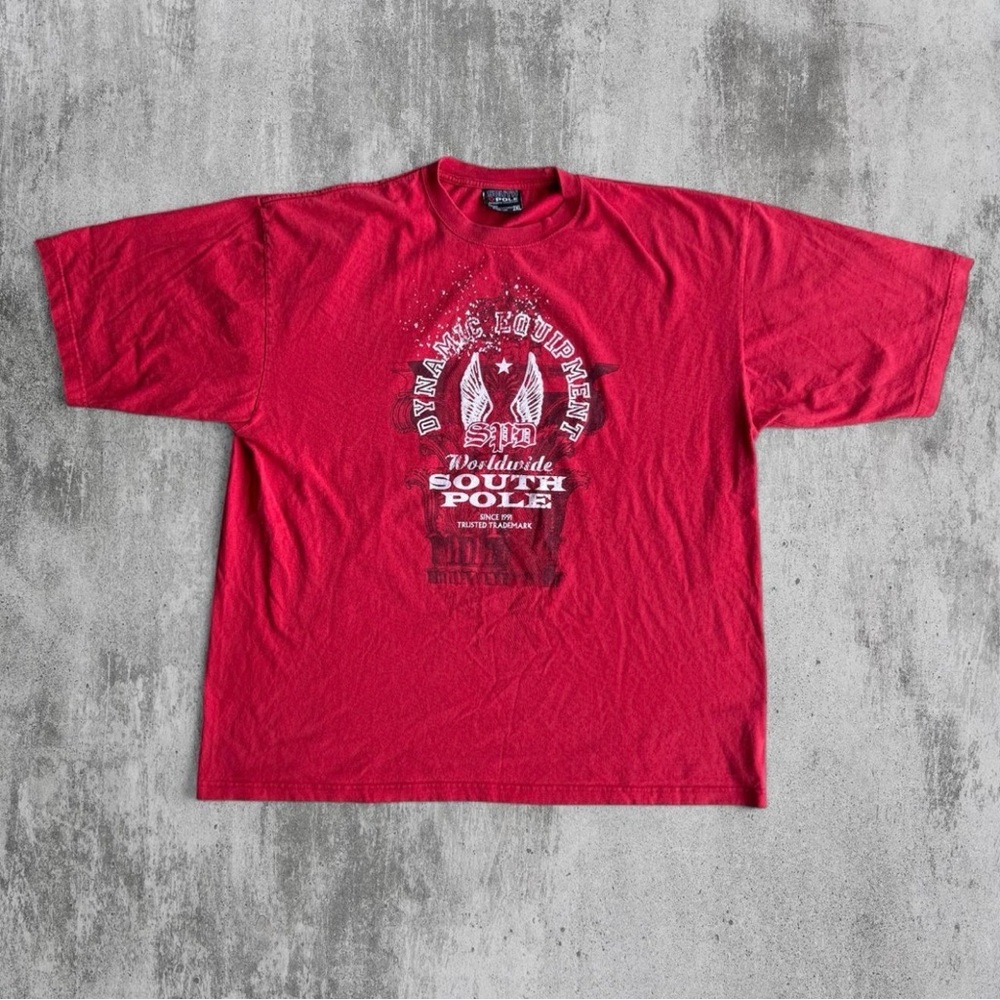 Vintage Y2K Southpole Dynamic Equipment Red T-Shirt Mens XXL